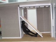 man hit by door